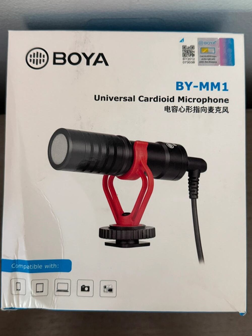 Boya BY-MM1 Universal Cardioid Microphone For Camera Smart Phone Video Recording